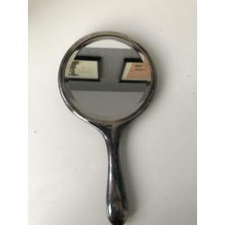 Antiek zilveren handspiegel Jugendstil Art d'eco