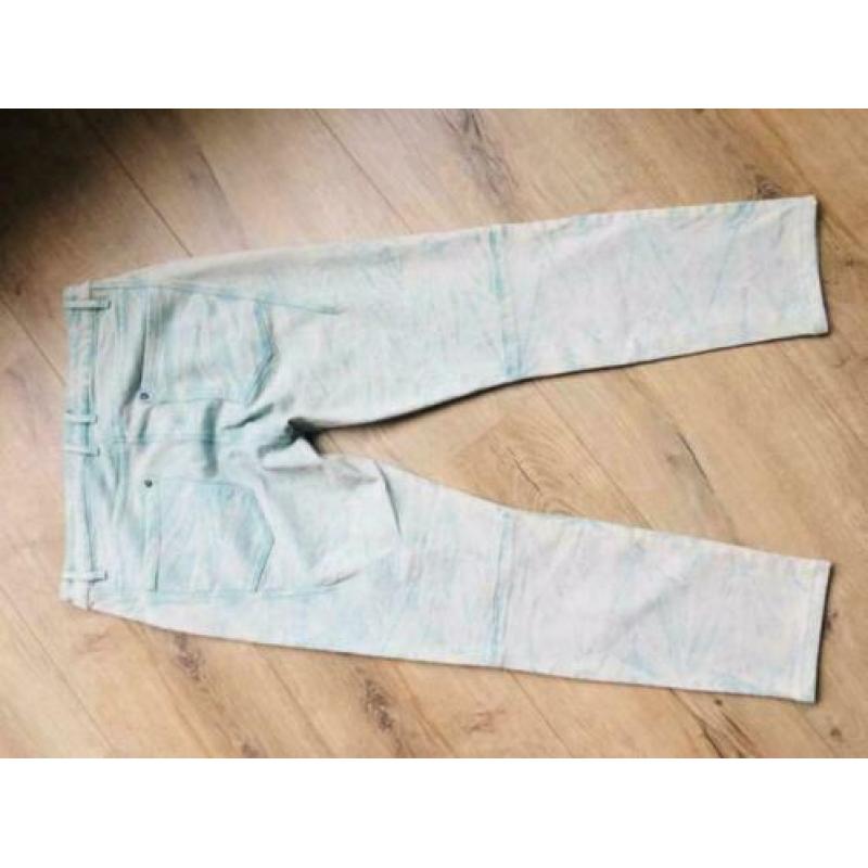 SANDWICH nieuwe jeans groen/wit gevlekt maat 38