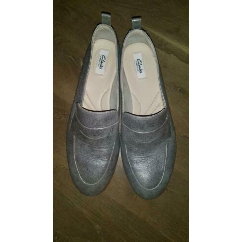 Clarks instappers zilver