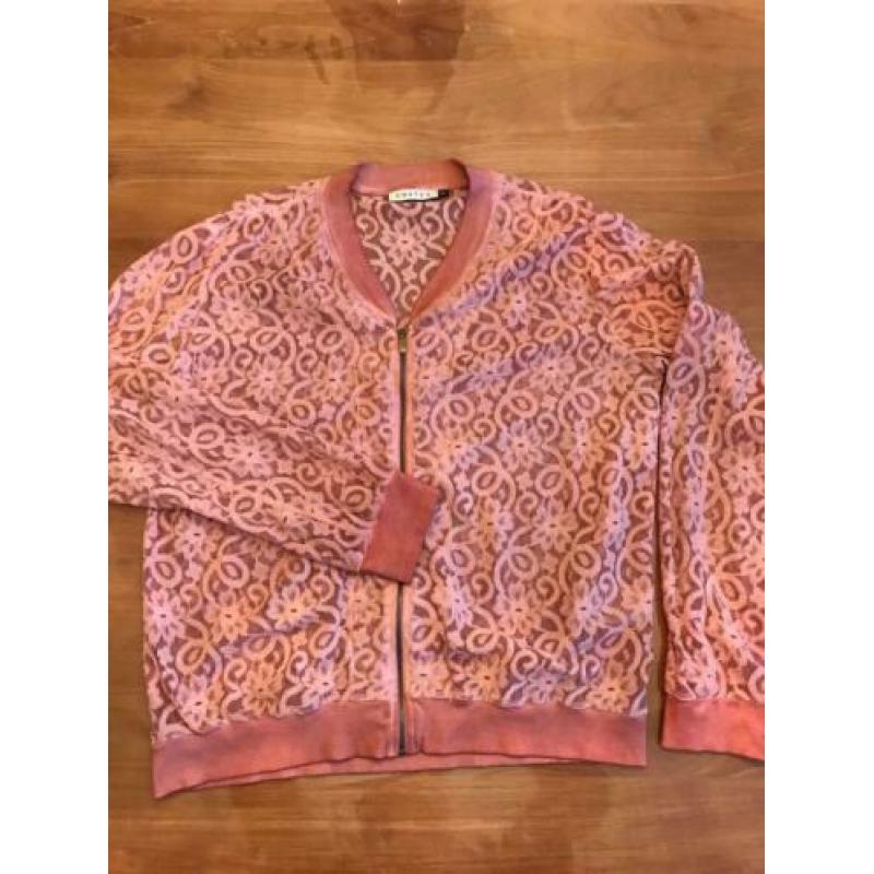 Roze kant vest ‘Costes’ mt xxl met top mt xxl
