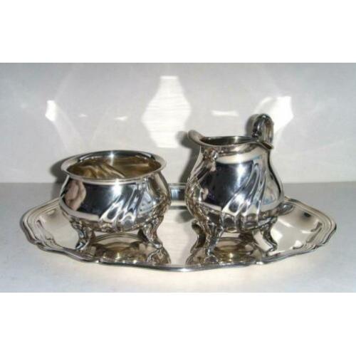 Sterling zilveren 835/925 koffie set Lutz & Weiss, ca 1900