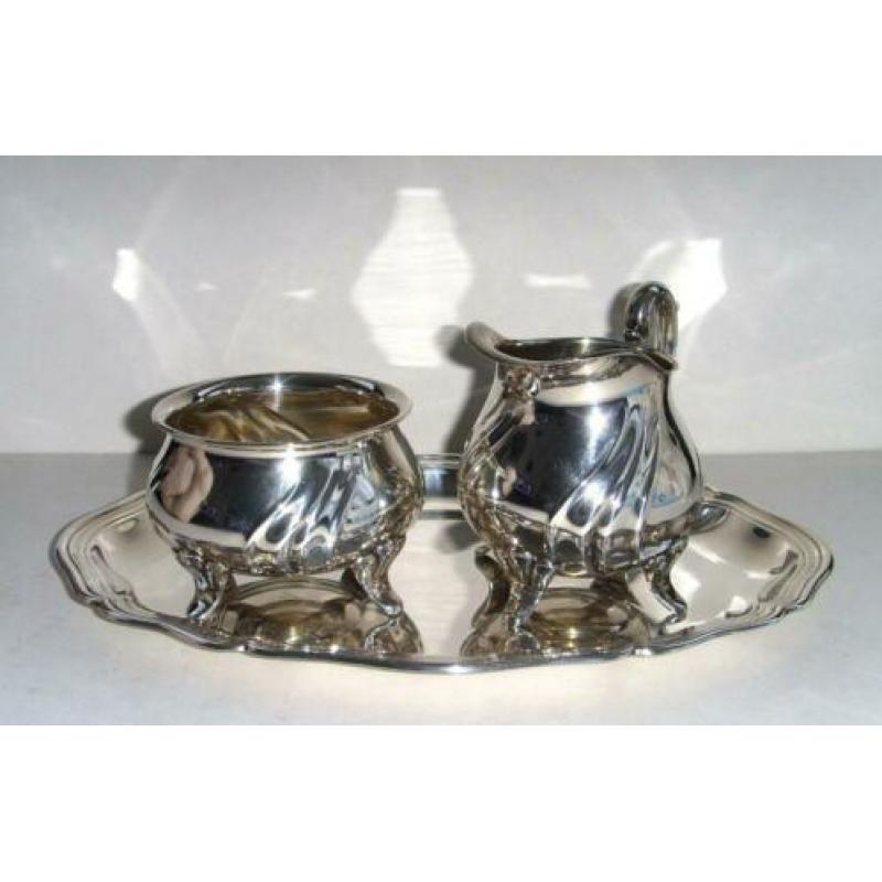 Sterling zilveren 835/925 koffie set Lutz & Weiss, ca 1900