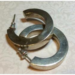 Vintage zilveren creolen oorbellen Sterling zilver 925