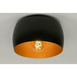 plafondlamp 32 cm roodkoper of zwart grijs goud v bed tafel