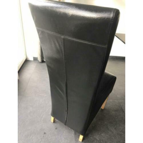 4x leren eetkamer stoelen 5,00 pst