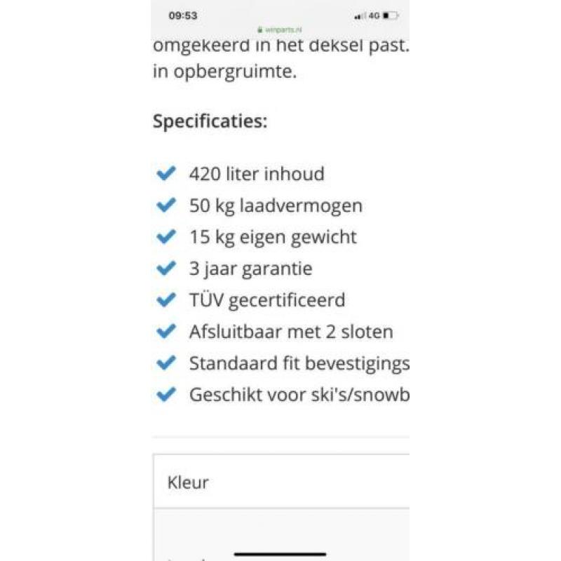 Hapro roady 450 dakkoffers