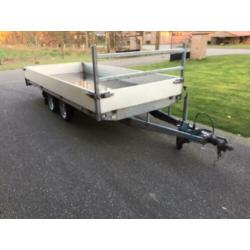 Plateauwagen aanhanger aanhangwagen tandemasser dubbelasser
