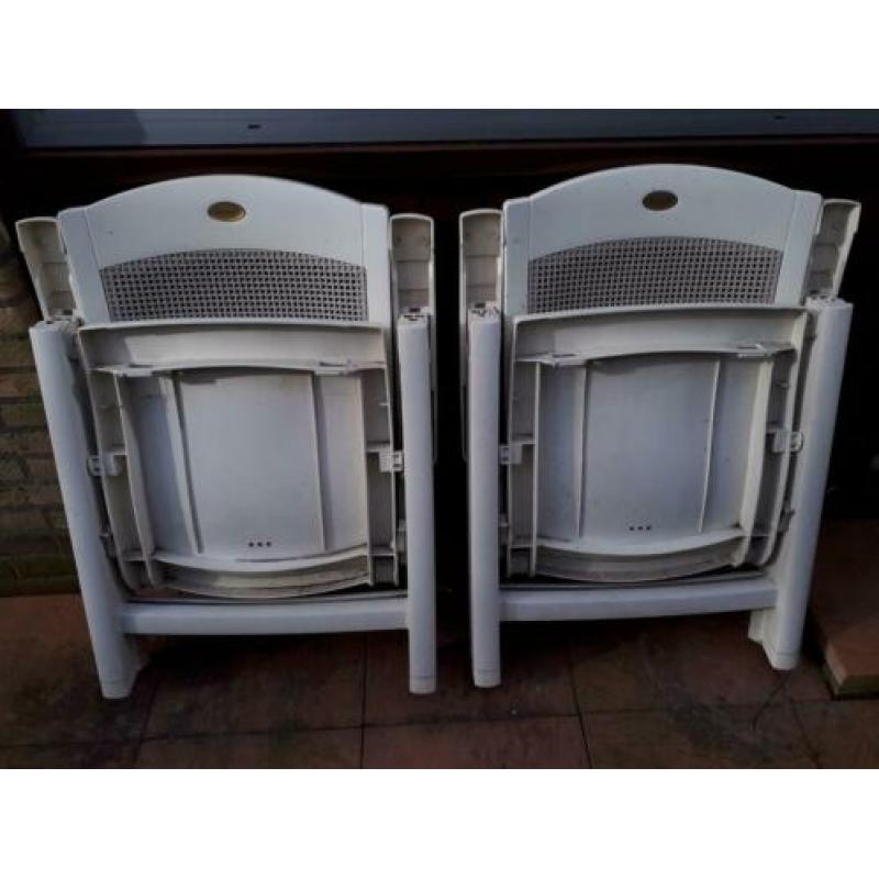 Twee Creme Verstelbare Hartman Prestige 2 Tuinstoelen Stoel