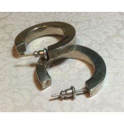 Vintage zilveren creolen oorbellen Sterling zilver 925