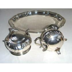 Sterling zilveren 835/925 koffie set Lutz & Weiss, ca 1900