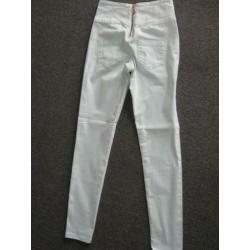 mintkleur broek, maat S. streche