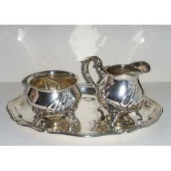 Sterling zilveren 835/925 koffie set Lutz & Weiss, ca 1900