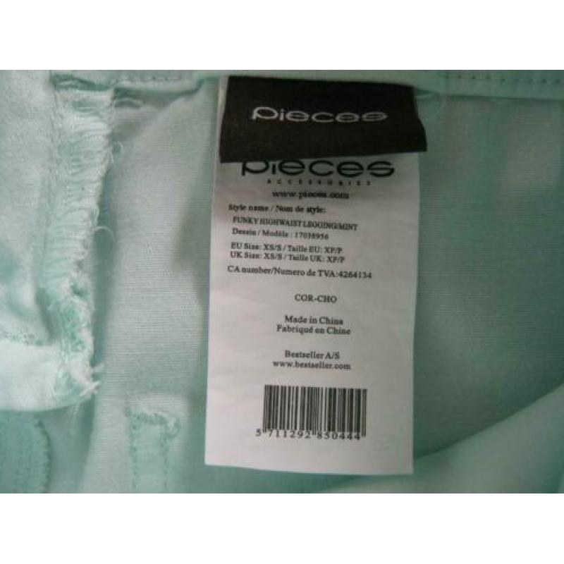 mintkleur broek, maat S. streche