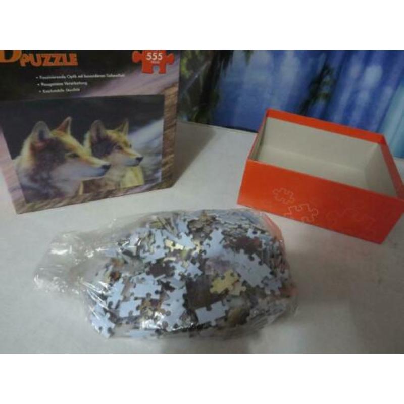 3 d puzzle wolven / husky 's 555 stukjes
