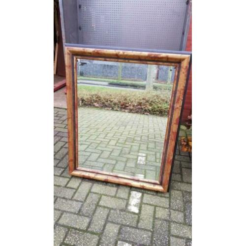 Spiegel oud goud met geslepen glas