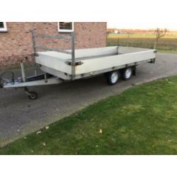 Plateauwagen aanhanger aanhangwagen tandemasser dubbelasser