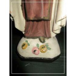 Oud gipsen beeld Heilige Theresia van Lisieux (33 cm)