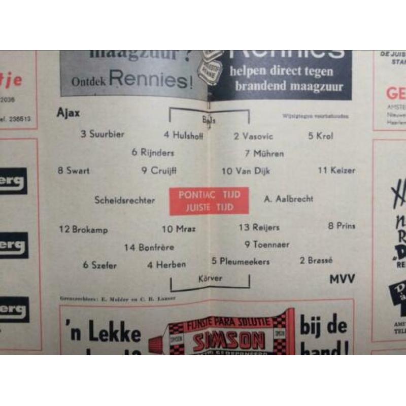 4 Ajax-programma’s vanuit de Meer begin jaren 70