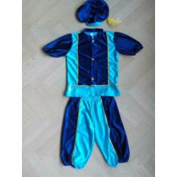 Zwarte piet pakje 6/8 jaar 3-delig blauw