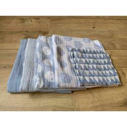 Z.g.a.n. Hydrofiele doeken, Koeka, Jollein, blauw, washandje