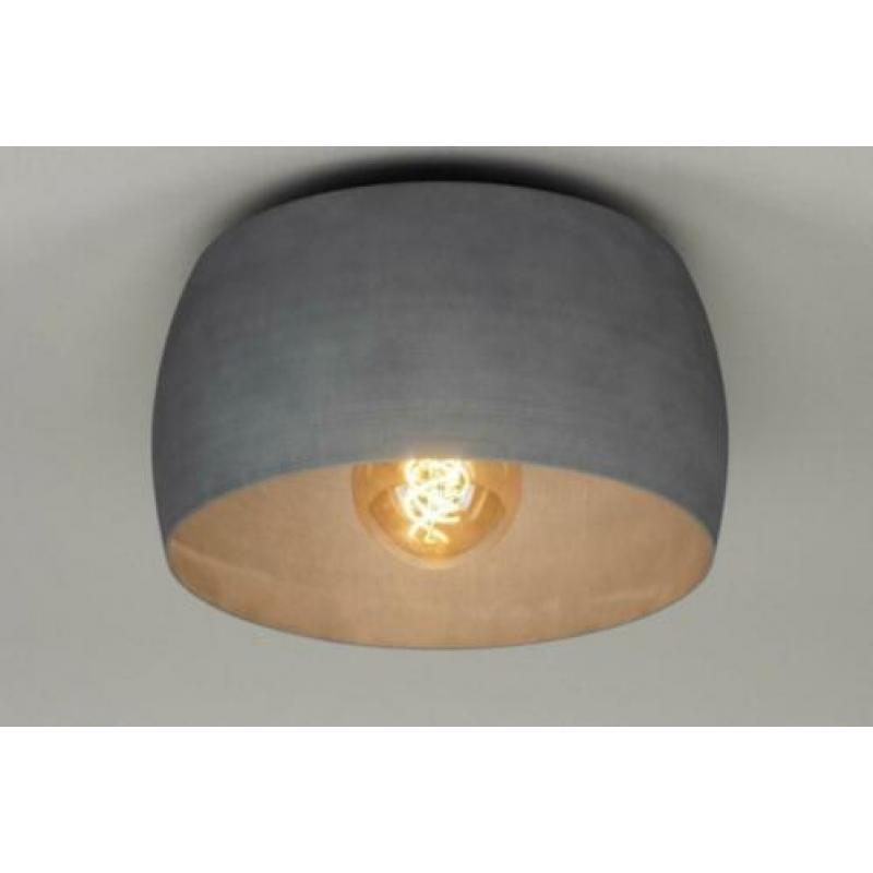 plafondlamp 32 cm roodkoper of zwart grijs goud v bed tafel