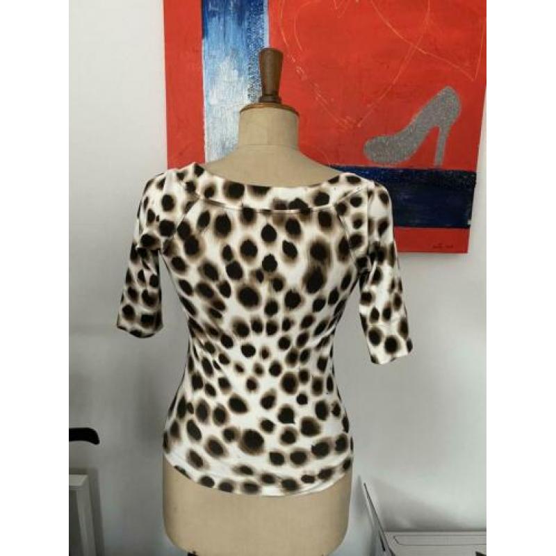 Marccain Marc Cain shirt luipaardprint zgan maat 2