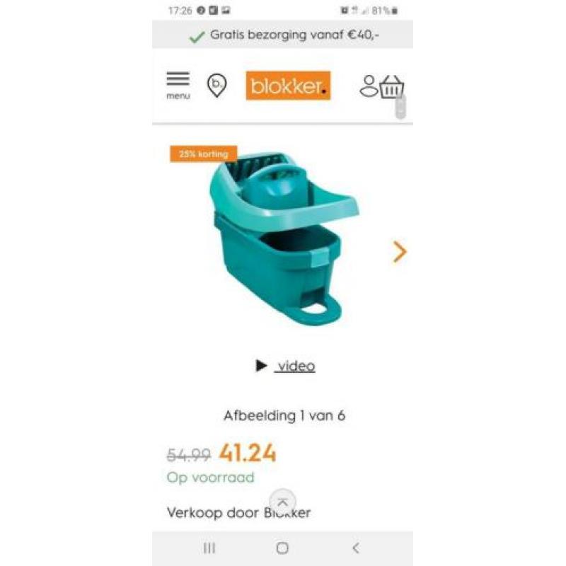 Leifheit emmer nieuw 1x gebruikt