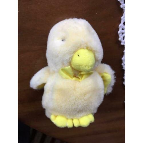 Schattige gele kuiken pluche knuffel