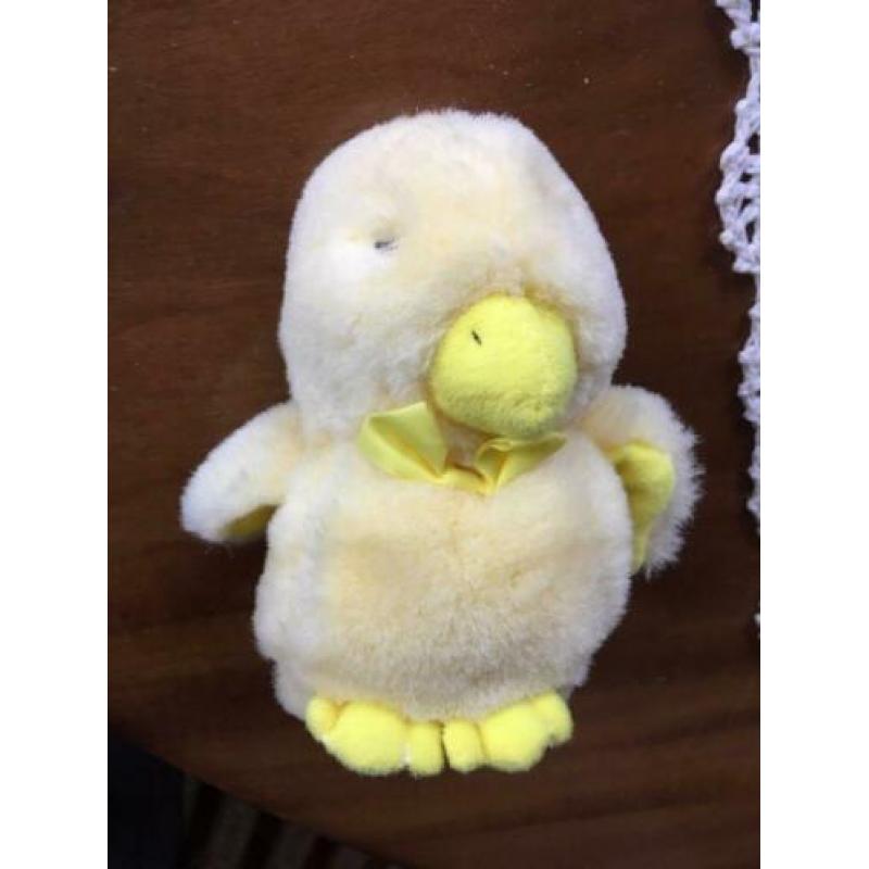 Schattige gele kuiken pluche knuffel