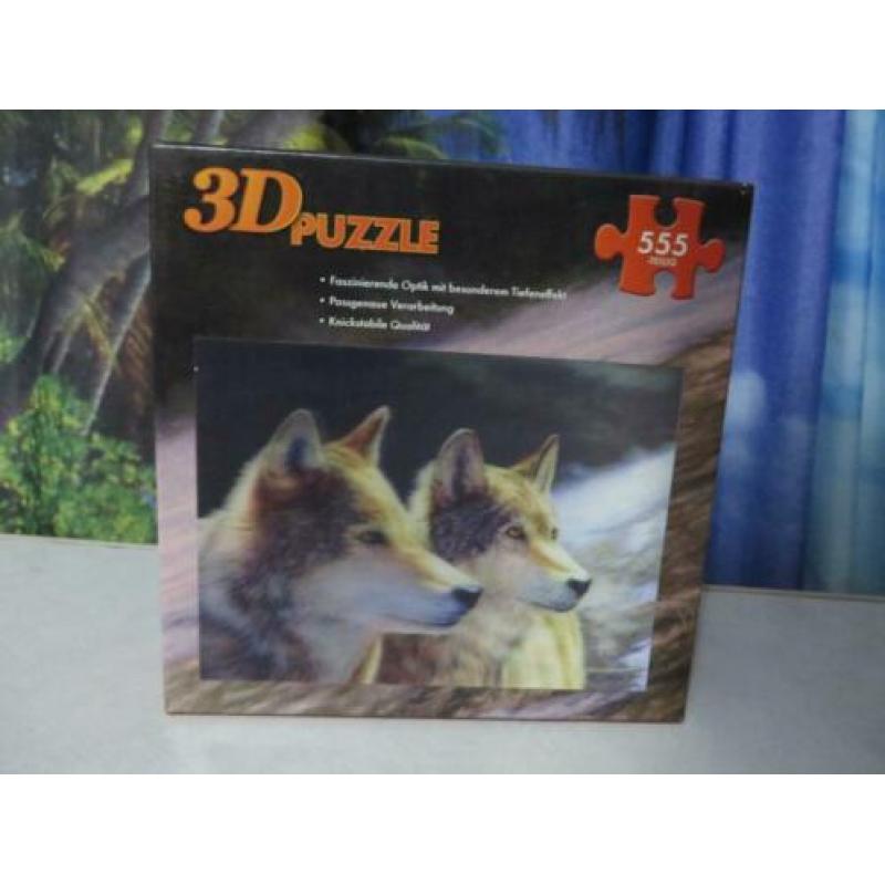 3 d puzzle wolven / husky 's 555 stukjes