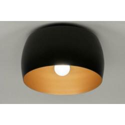 plafondlamp 32 cm roodkoper of zwart grijs goud v bed tafel