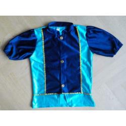 Zwarte piet pakje 6/8 jaar 3-delig blauw