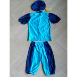 Zwarte piet pakje 6/8 jaar 3-delig blauw