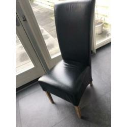 4x leren eetkamer stoelen 5,00 pst