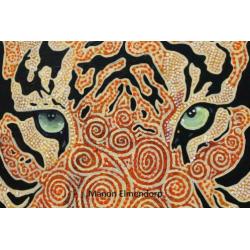 Handgeschilderd Schilderij "Malayan Tiger" Uniek Kunstwerk