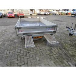 Saris driezijdige elektrische kipper met rijplaten