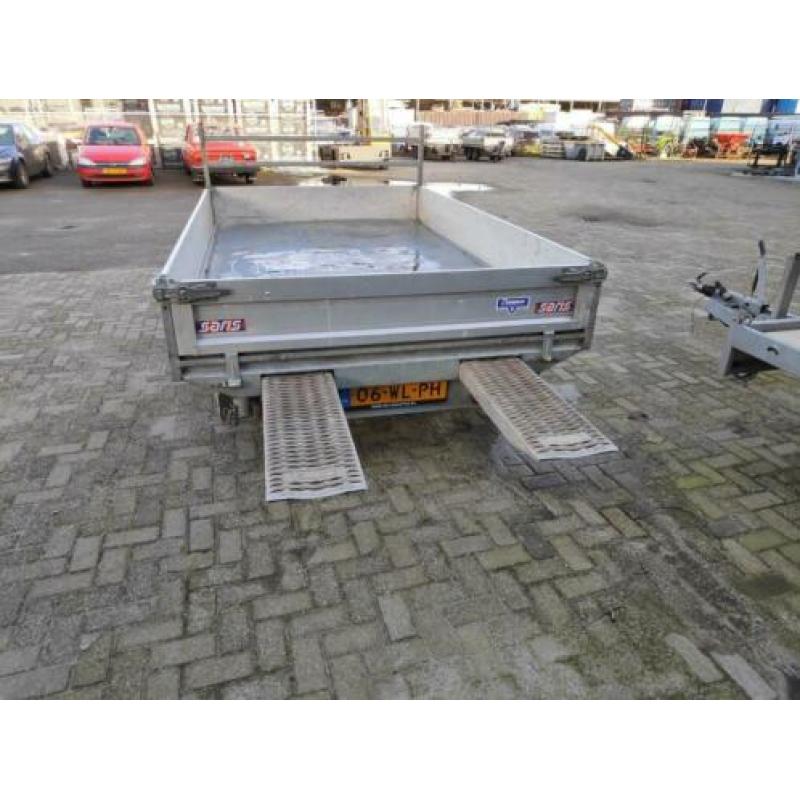Saris driezijdige elektrische kipper met rijplaten