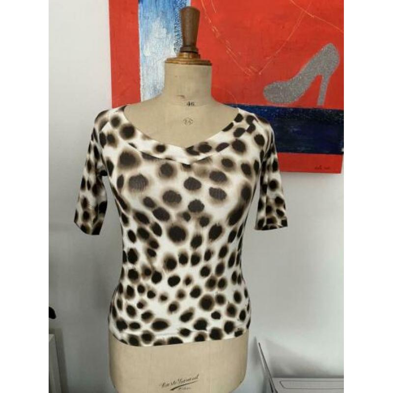 Marccain Marc Cain shirt luipaardprint zgan maat 2