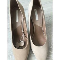 H&M suede pumps beige maat 38