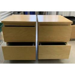 2 x Malm nachtkastje izgs