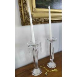 2 Luxe kristallen kaarsenhouder kandelaar Bohemia collectie