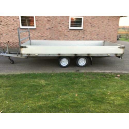 Plateauwagen aanhanger aanhangwagen tandemasser dubbelasser
