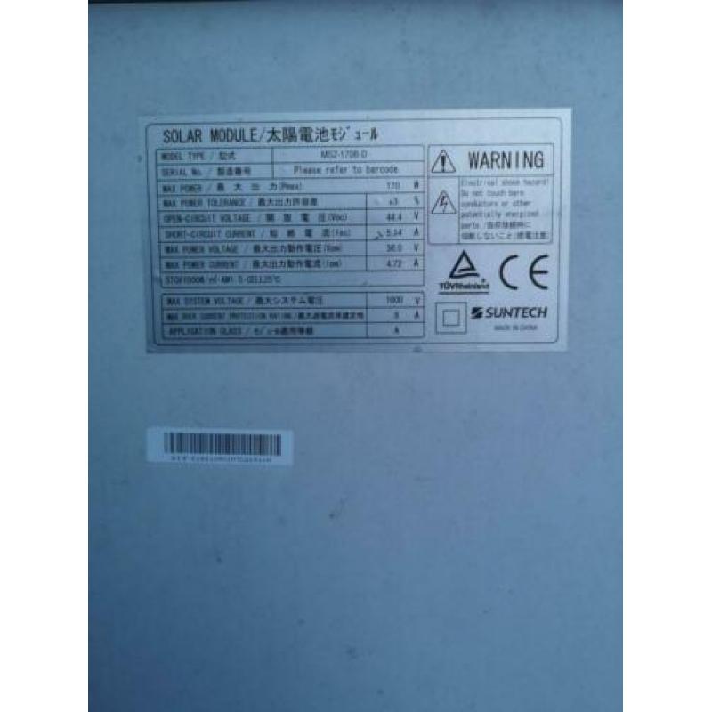 Twee gebruikte zonnepanelen 170W.