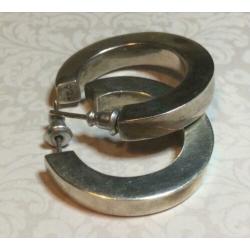 Vintage zilveren creolen oorbellen Sterling zilver 925