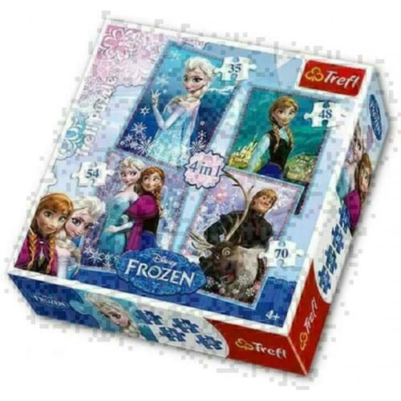 Disney Frozen 4 in 1 Puzzel - 35/48/54/70 stukjes - Trefl