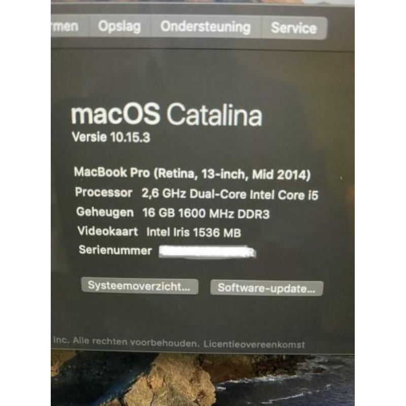 MB Pro Retina 13” i5-2.6 GHz 16GB Ram 256GB Flash SSD