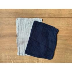 Z.g.a.n. Hydrofiele doeken, Koeka, Jollein, blauw, washandje