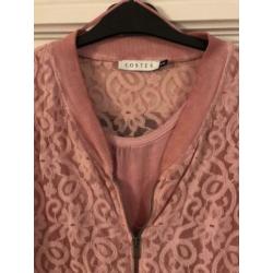 Roze kant vest ‘Costes’ mt xxl met top mt xxl