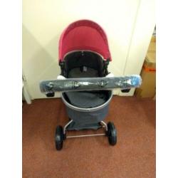 poppenwagen grijs/roze - Bandits and Angels - NIEUW-K278A