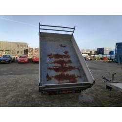 Saris driezijdige elektrische kipper met rijplaten